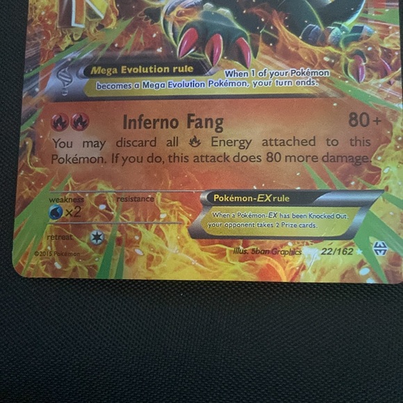 Pokémon Card - Mega Houndoom EX - 22/162 - 2015 - LP - Picture 2 of 3